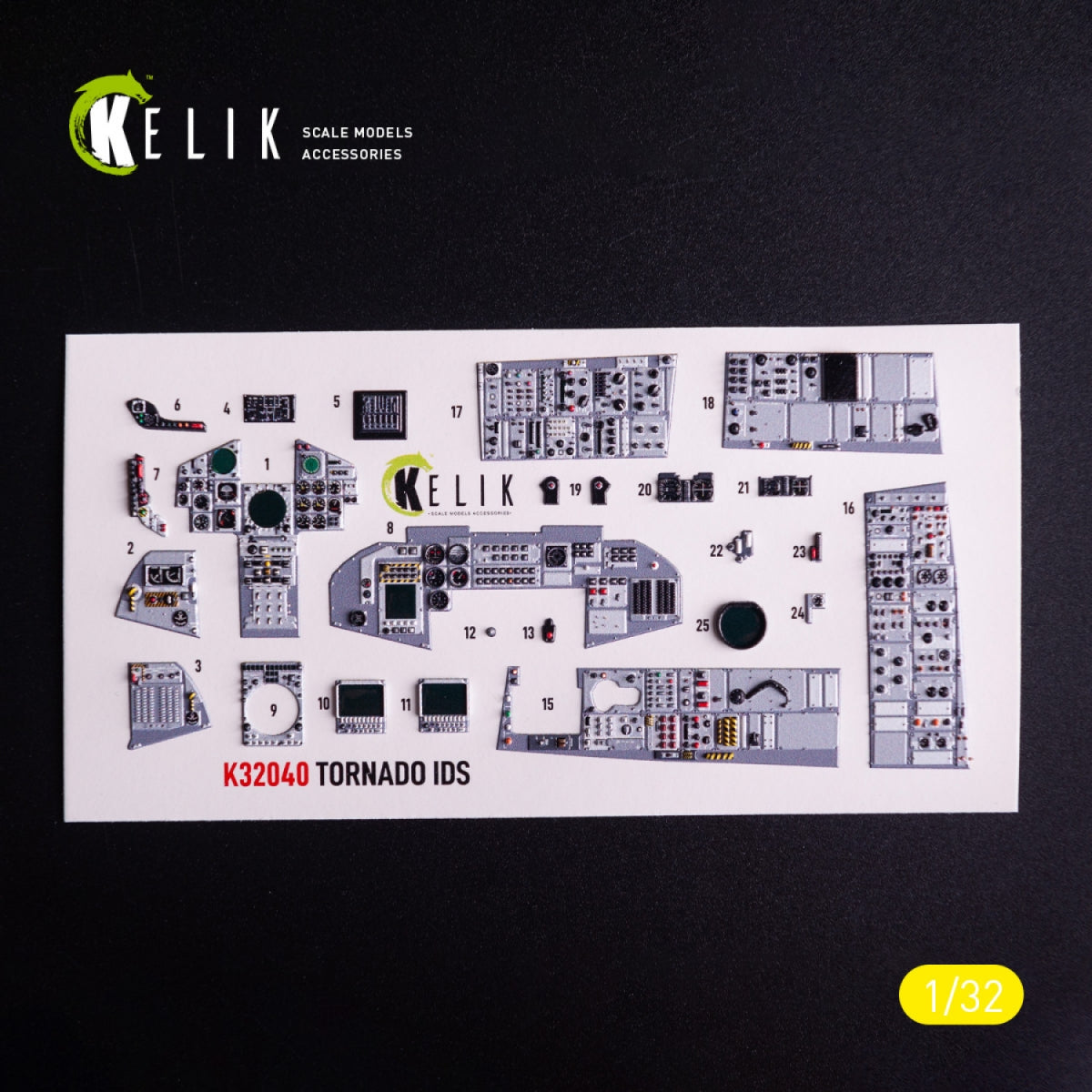 Kelik K32040 Tornado IDS - interior 3D decals for Italeri kit 1/32