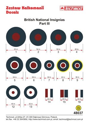 Techmod 48037 - Insignes nationaux britanniques III (1/48) – image 2