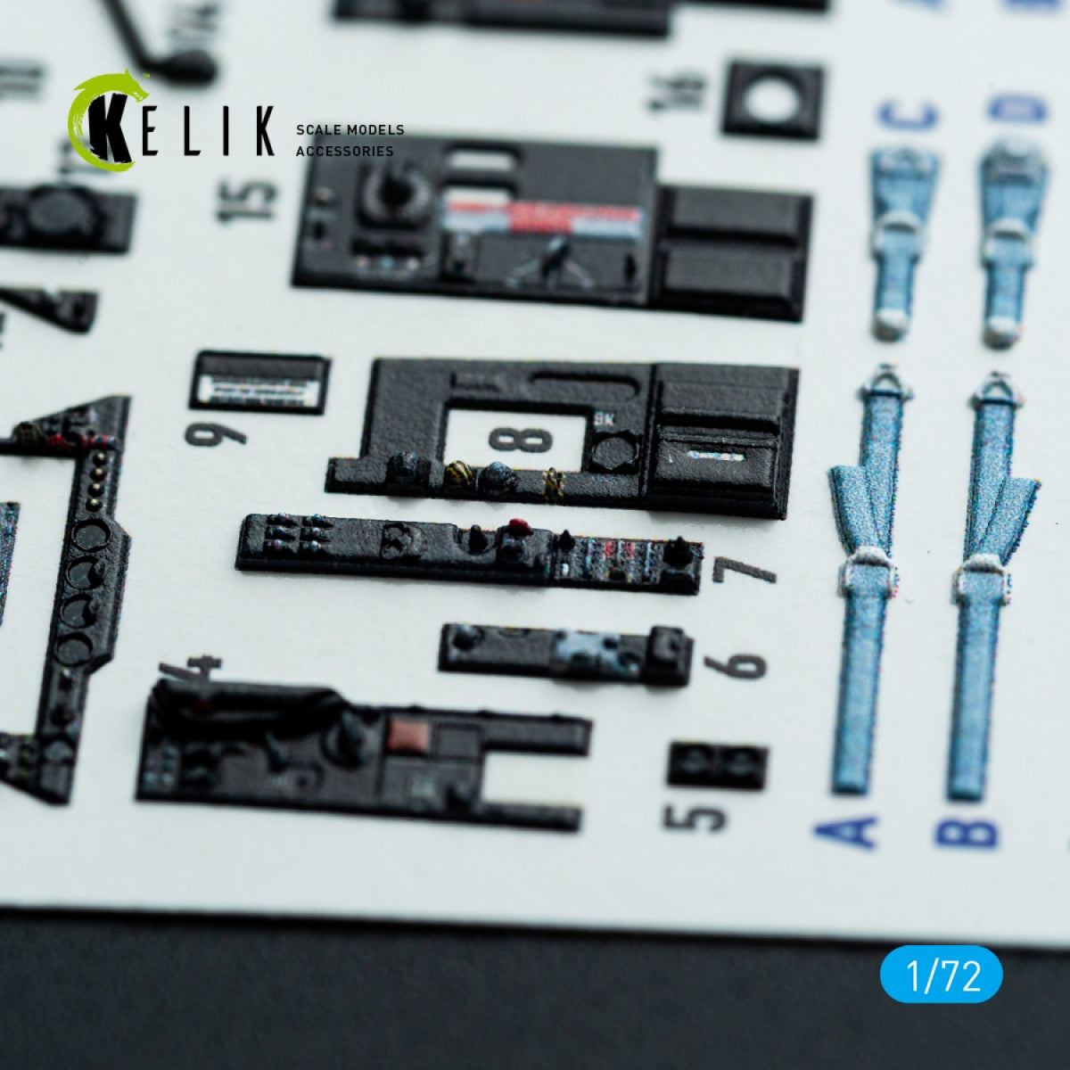 Kelik K72212 Gannet AS1/AS4 - interior 3D decals for Revell kit 1/72