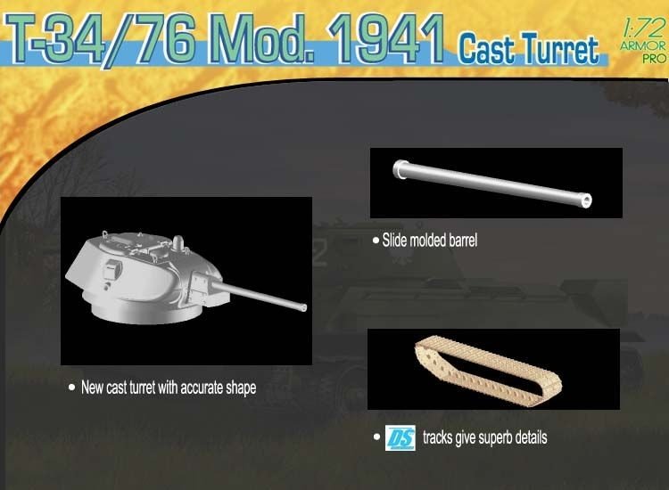 Dragon 7262 T-34/76 Mod.1941 Cast Turret (1/72) – image 5