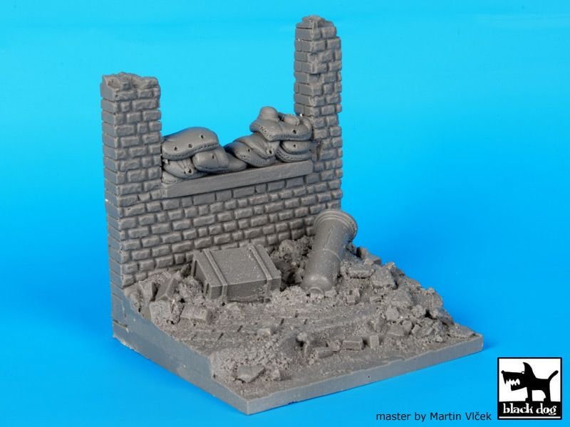 Black Dog D35014 Wall with sand bags base 1/35 – obrázek 6