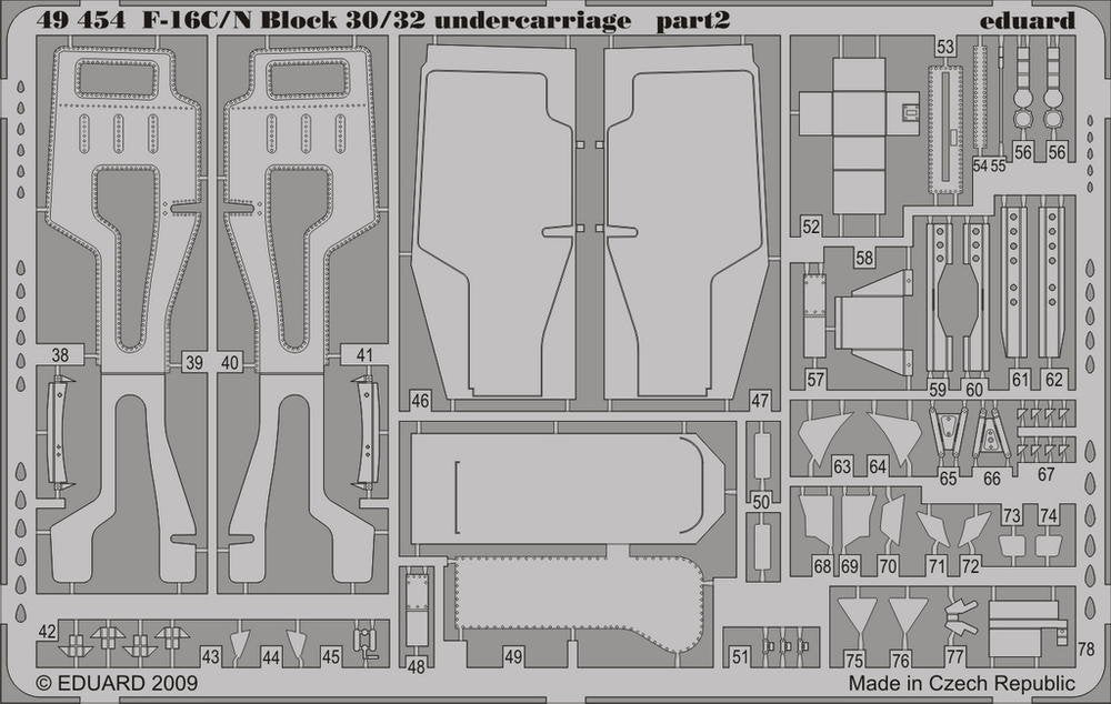 Eduard 49454 F-16C/ N Block 30/32 undercarriage Tamiya 1/48 – image 2