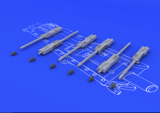 Eduard 648075 Browning M-2 guns (6pcs) 1/48 – image 2