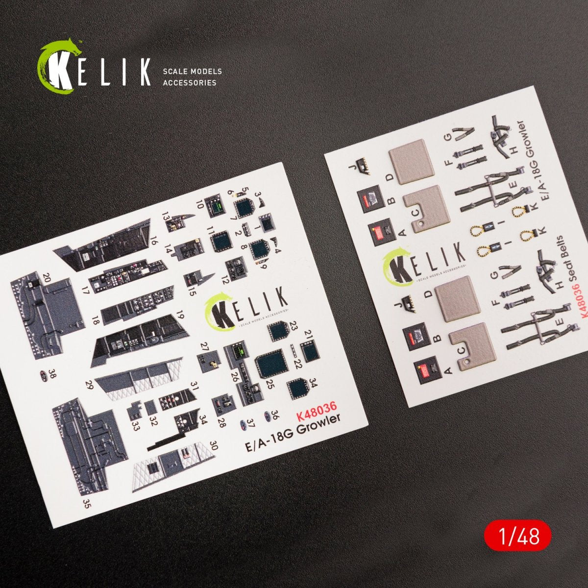 KELIK K48036 EA-18G &amp;quot;GROWLER&amp;quot; INTERIOR 3D DECALS FOR MENG KIT 1/48 – image 2