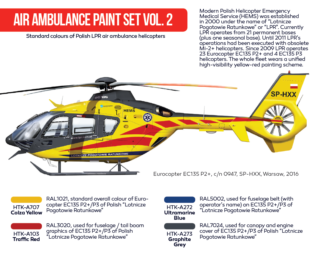 Hataka HTK-AS79 Air Ambulance (HEMS) paint set vol. 2 4x17ml – image 3