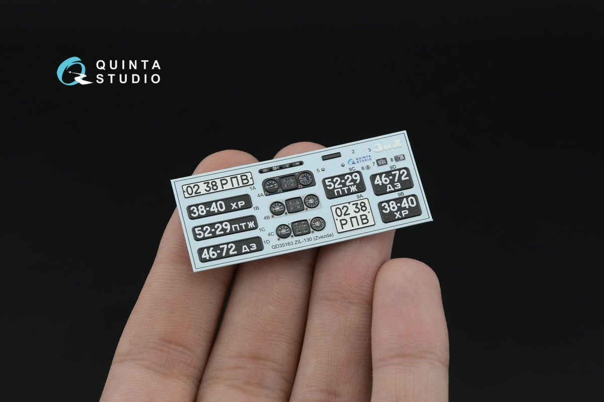 Quinta Studio QD35163 ZiL-130 3D-Printed &amp;amp; colored Interior on decal paper (Zvezda) 1/35 – image 5