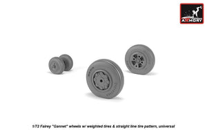 Armory Models AW72412 Fairey Gannet early type wheels w/ weighted tires of straight tire pattern 1/72 – image 3