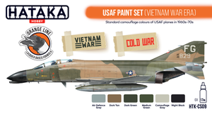 Hataka HTK-CS09 ORANGE LINE – USAF Paint Set (Vietnam war-era) 6x17ml – image 2