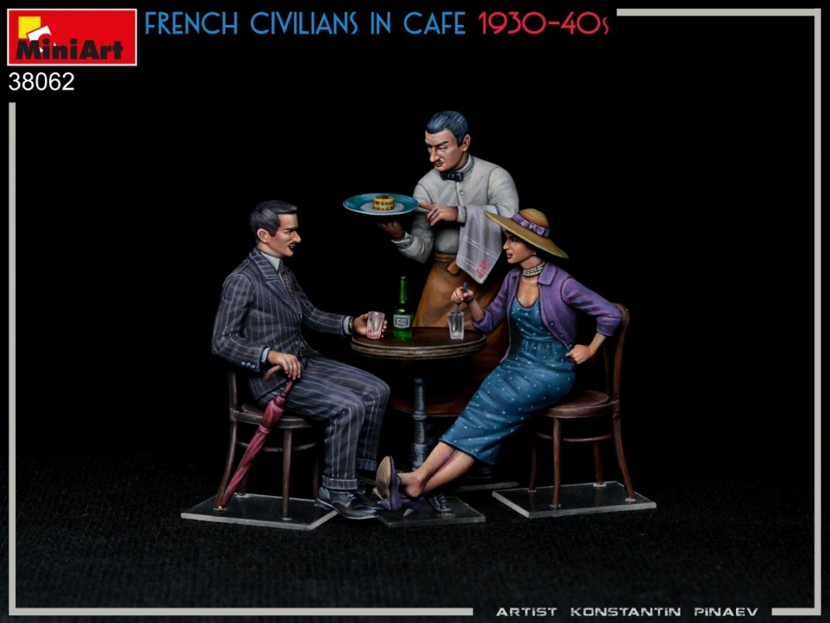 MiniArt 38062 FRENCH CIVILIANS IN CAFE 1930-40S 1/35 – immagine 3