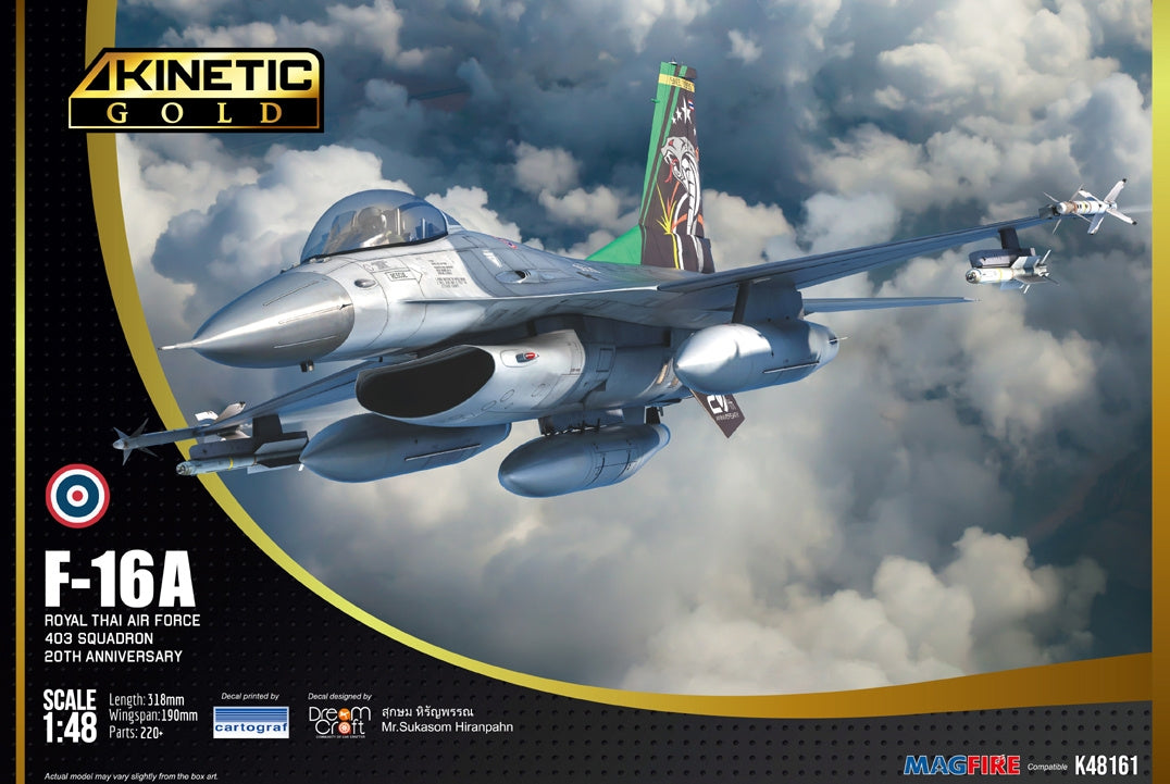 Kinetic K48161 F-16A eMLU Royal Thai Airforce &amp;quot;Cobra BVR&amp;quot; 1/48 – obrázek 2