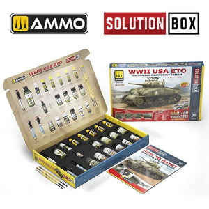 AMMO by Mig Jimenez 7728 SOLUTION BOX 22 – WWII USA ETO. Colors and Weathering System – immagine 2