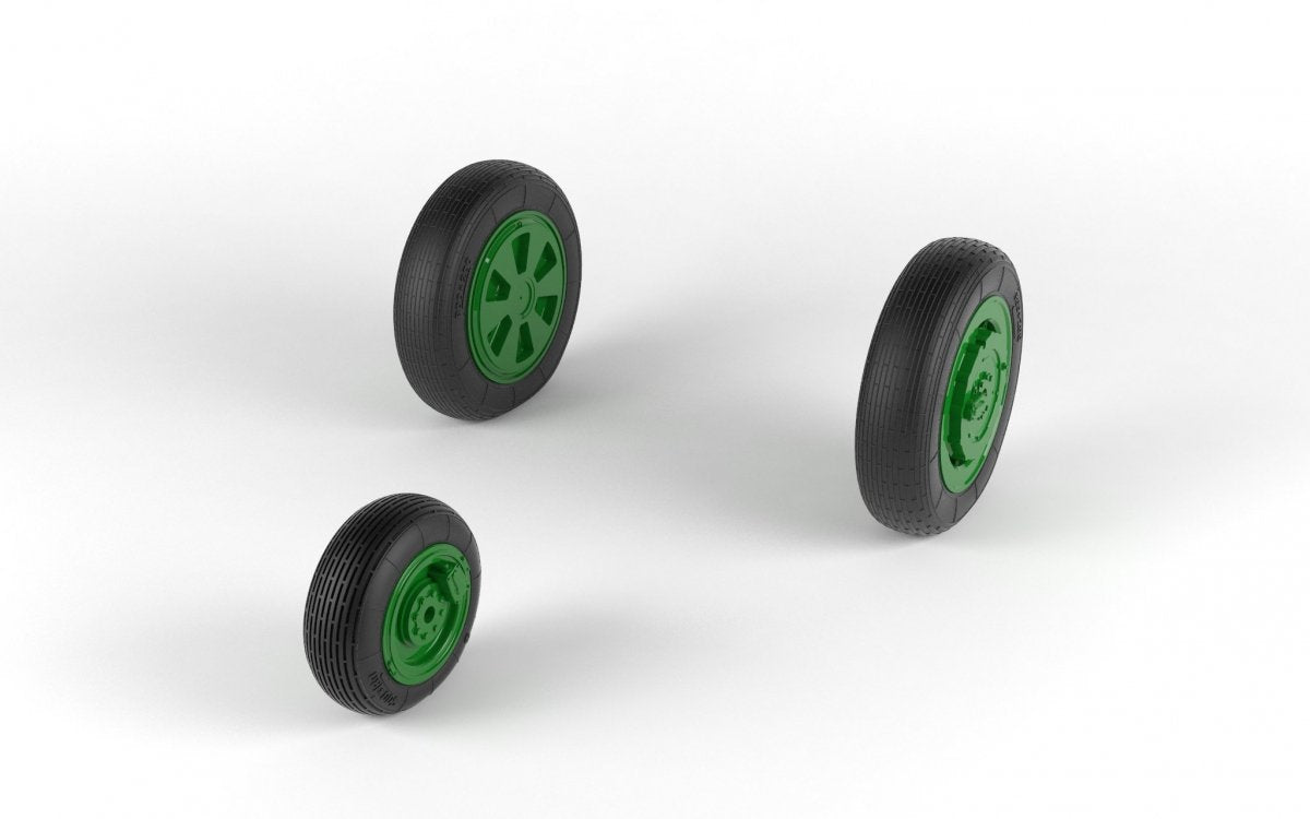 Armory Models AW48028 Mikoyan MiG-21 Fishbed wheels w/ weighted tires, mid production 1/48 – obrázek 2