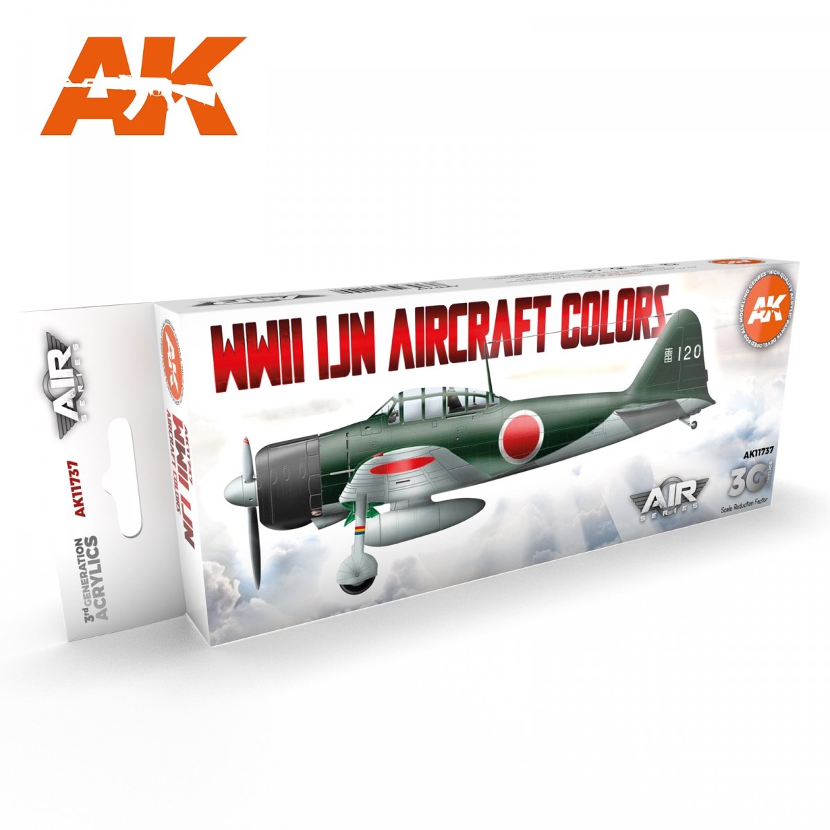 AK Interactive AK11737 Couleurs d'avions de la Marine impériale japonaise de la Seconde Guerre mondiale 8x17 ml