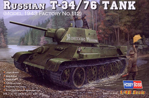 Hobby Boss 84808 Russian T-34/76 (1943 No.112)Tank 1/48