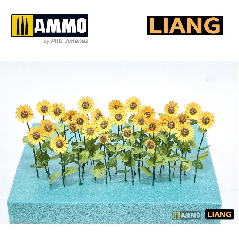 Liang 0101 Paper Sunflowers for Dioramas (laser+ 3D print parts) – Bild 3