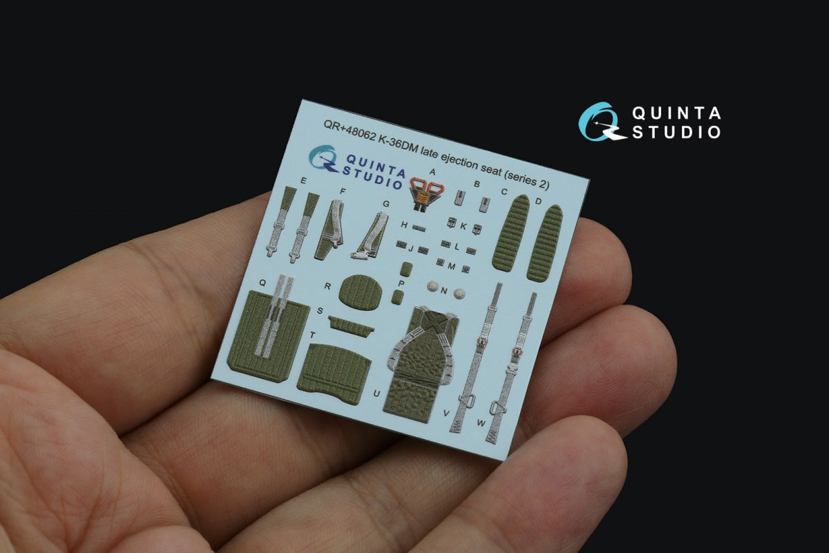 Quinta Studio QR+48062 K-36DM Series2 (late) ejection seat (for MiG-29, MiG-31, Su-27, Su-33, Su-34 aircraft since 2008) (All kits) 1/48 – immagine 3