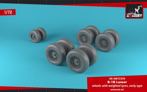 Armory Models AW72339 B-1B Lancer wheels w/ weighted tires, early 1/72 – obrázek 2