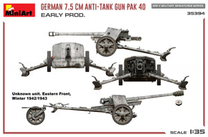 MiniArt 35394 GERMAN 7.5CM ANTI-TANK GUN PAK 40. EARLY PROD 1/35 – imagen 11