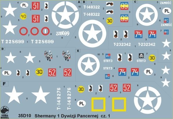 ToRo Model 35D10 - Polish Sherman tanks - 1st Polish Armored Division, NWE 1944-45 vol.1 1/35