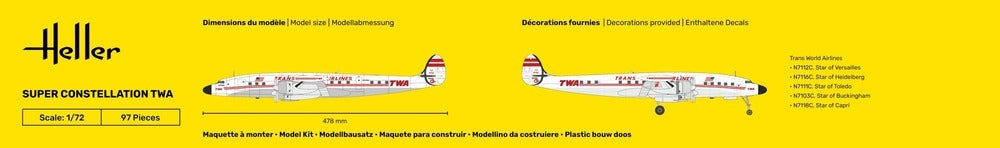 Heller 58391 Super Constellation TWA - Starter Kit 1/72 – image 6