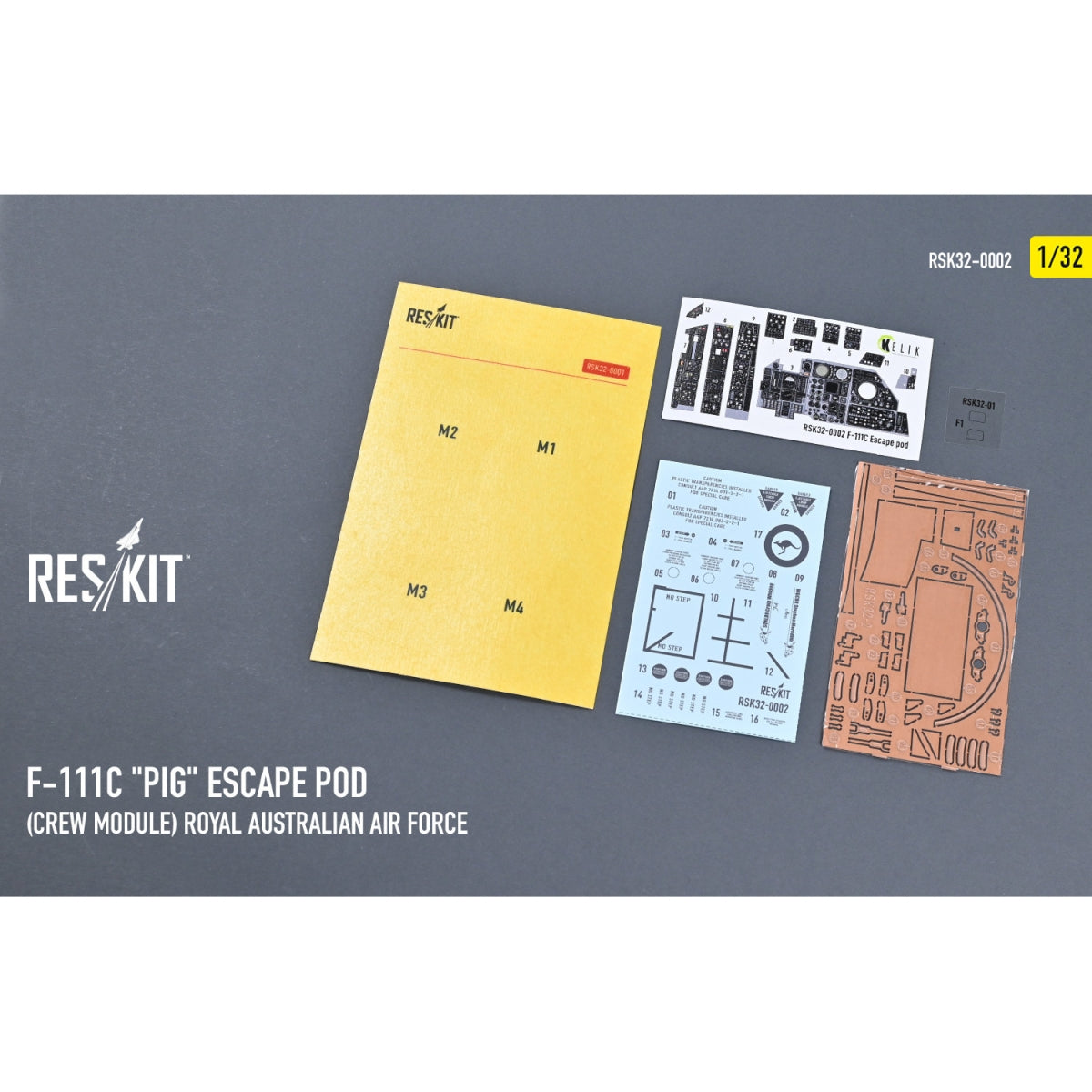 RESKIT RSK32-0002 F-111С "Pig" Escape Pod (Crew Module) Royal Australian Air Force - resin model kit 1/32