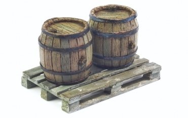 Matho Models 35014 Ensemble de 2 barils en bois et d'une palette en bois 1/35