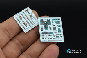 Quinta Studio QD48660 MiG-27M Flogger-J 3D-Printed &amp; coloured Interior on decal paper (Trumpeter) 1/48