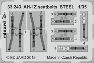 Eduard 33243 AH-1Z seatbelts STEEL ACADEMY 1/35