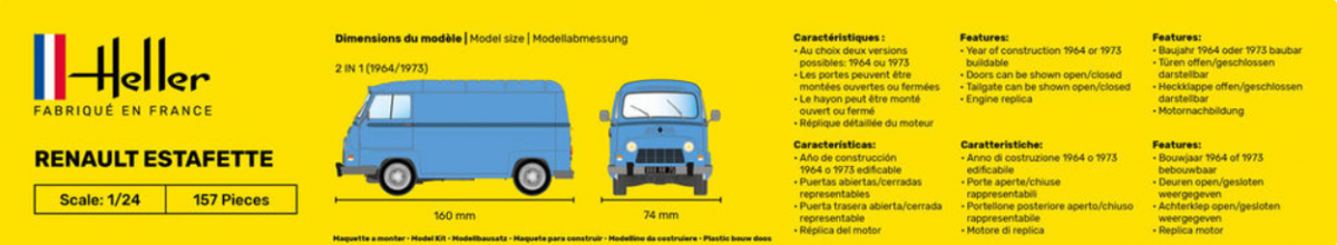 Heller 80743 Renault Estafette Nouveau Moule 1/24 – image 3