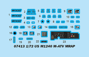 Trumpeter 07413 US M1240 M-ATV MRAP 1/72 – obrázek 4