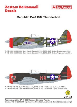 Techmod 72103 - Republic P-47D/M Thunderbolt 1/72 – zdjęcie 2