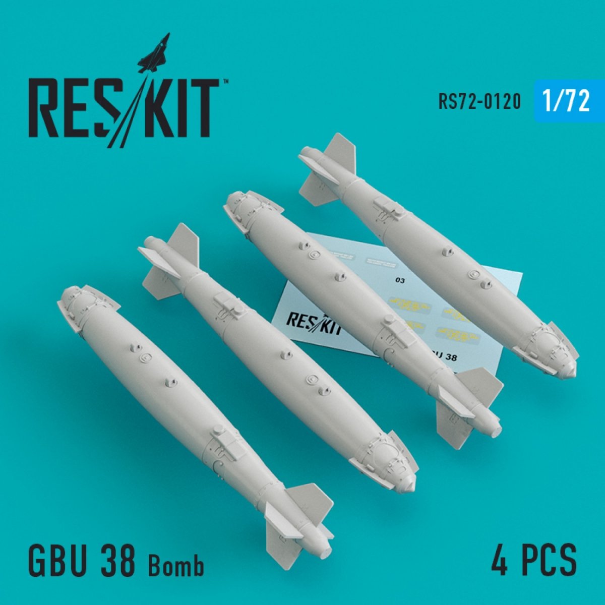 RESKIT RS72-0120 GBU-38 BOMBS (4PCS) 1/72