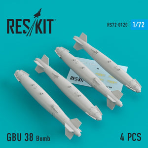 RESKIT RS72-0120 GBU-38 BOMBS (4PCS) 1/72