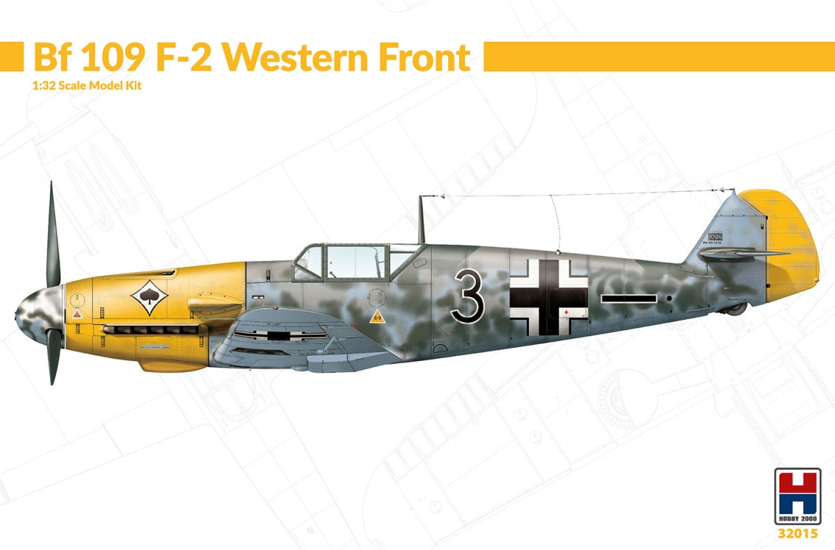 Hobby 2000 32015 Bf 109 F-2 Front Ouest (HASEGAWA + CARTOGRAF + MASQUES + PIÈCES EN MÉTAL) 1/32