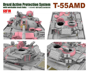 Rye Field Model 5091 T-55AMD Drozd APS w/workable track links 1/35 – zdjęcie 8
