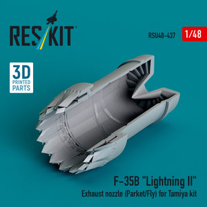 RESKIT RSU48-0437 Tuyère d&amp;#39;échappement F-35B « Lightning II » (Stationné/En vol) pour maquette Tamiya (impression 3D) 1/48  – image 2