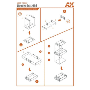 AK Interactive AK8226 LASER CUT WOODEN BOX 005 (9 UNITS) – imagen 4