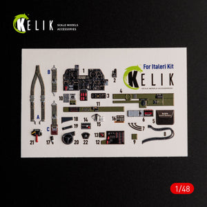 KELIK K48016 Р-47D &amp;quot;Thunderbolt&amp;quot; interior 3D decals for Italeri/Academy kit 1/48
