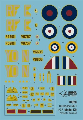 Arma Hobby 70020 Hawker Hurricane Mk.I Squadron 303 1/72 – obrázek 5