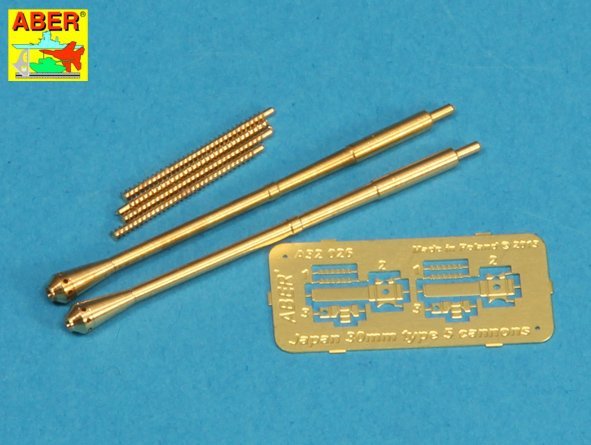 Aber A32026 Set of two barrels for Japanese 30 mm Type 5 aircraft machine cannons 1/32