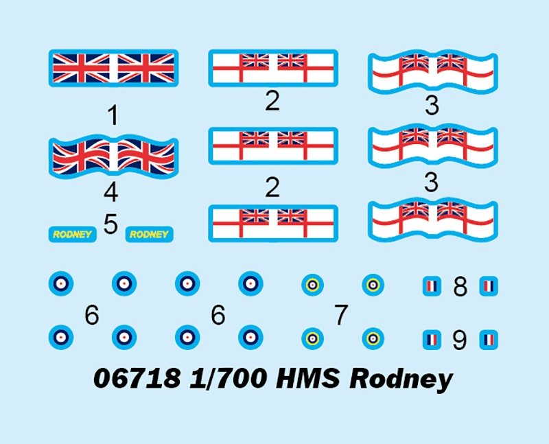 Trumpeter 06718 HMS Rodney 1/700 – Bild 3