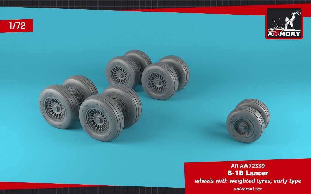 Roues Armory Models AW72339 B-1B Lancer avec pneus lestés, échelle 1/72 (début)