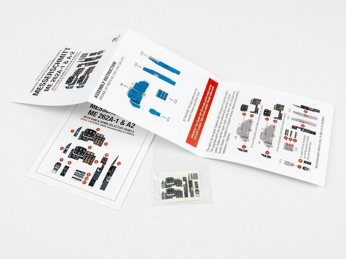 Red Fox Studio QS-48065 Me 262A-1/A-2 with R4M &amp;amp; Bomb selector panel Tamiya 1/48 – image 3