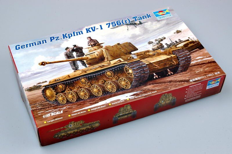 Trumpeter 00366 German Pz.Kpfm KV-1 756(r) Tank 1/35 – image 4
