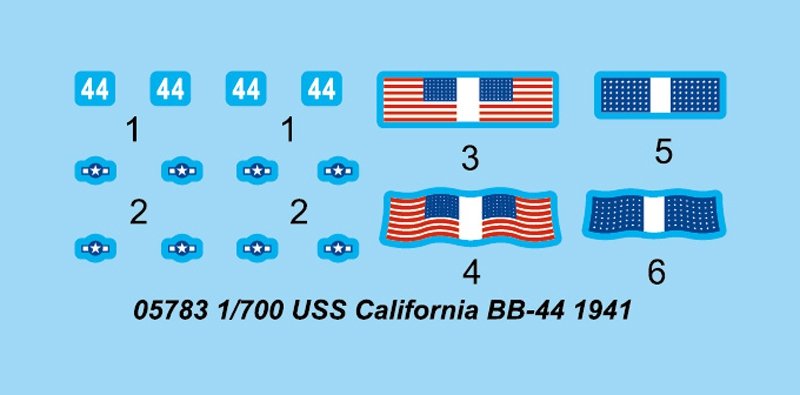 Trumpeter 05783 USS California BB-44 1941 1/700 – image 5