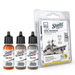 Ammo of Mig 7338 Matt SHADER Set Naval Weathering