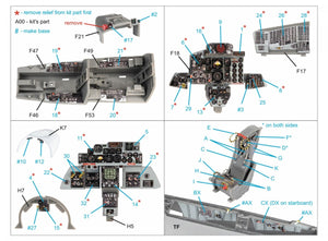 Quinta Studio QD48387 F-4E early with slatted wing 3D-Printed &amp;amp; colored Interior on decal paper (Meng) 1/48 – image 2
