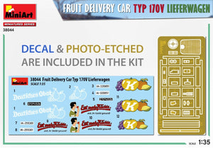 MiniArt 38044 FRUIT DELIVERY VAN TYP 170V LIEFERWAGEN 1/35 – immagine 2