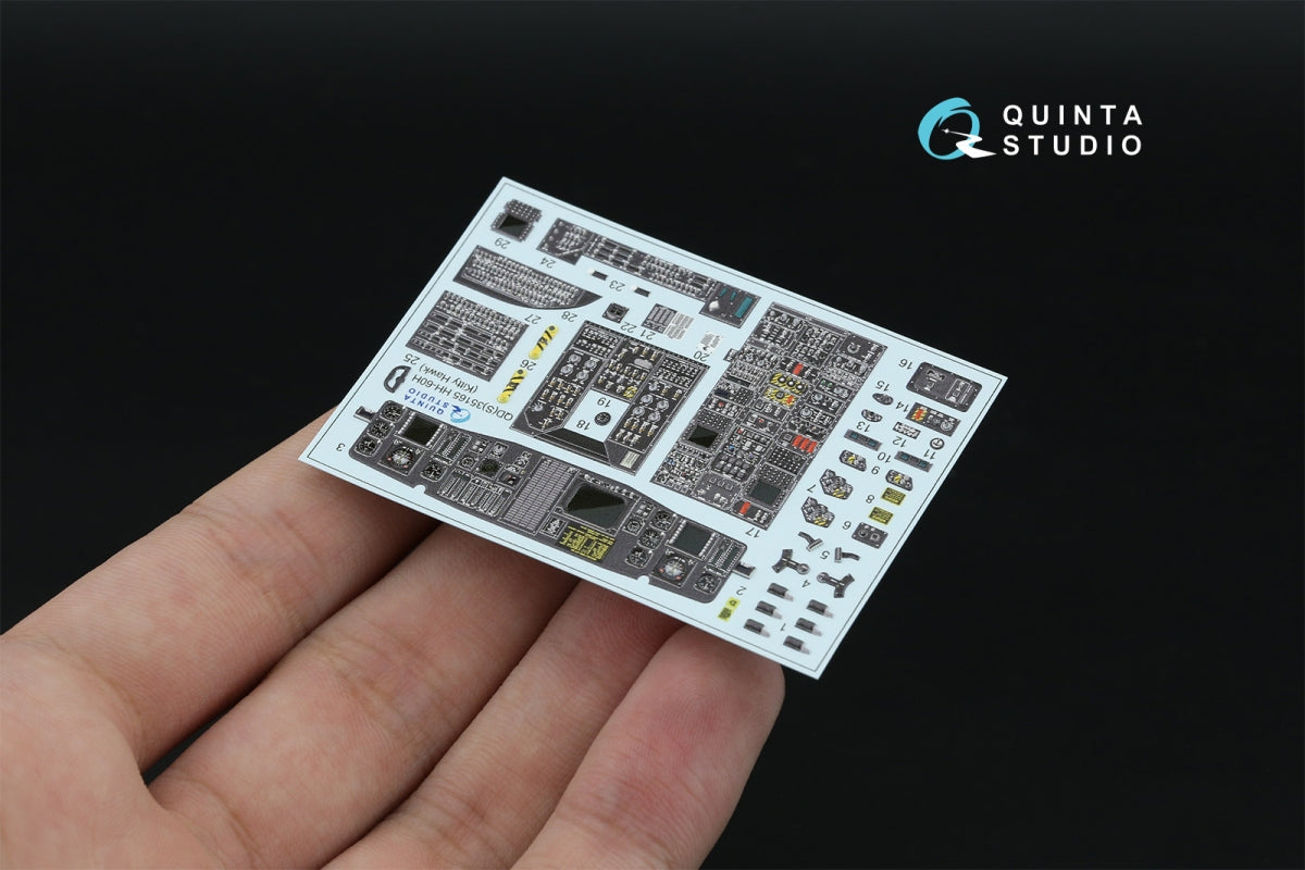 Quinta Studio QDS-35165 HH-60H Rescue Hawk 3D-Printed &amp; coloured Interior on decal paper (Kitty Hawk) (Small version) 1/35
