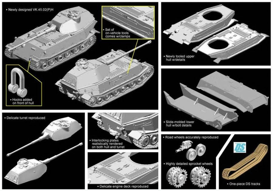 Dragon 7493 VK.45.02(P)H 1/72 – obrázek 3